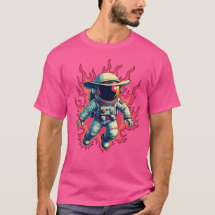 Camiseta Vaquero cósmico - Astronauta en el té de las llama