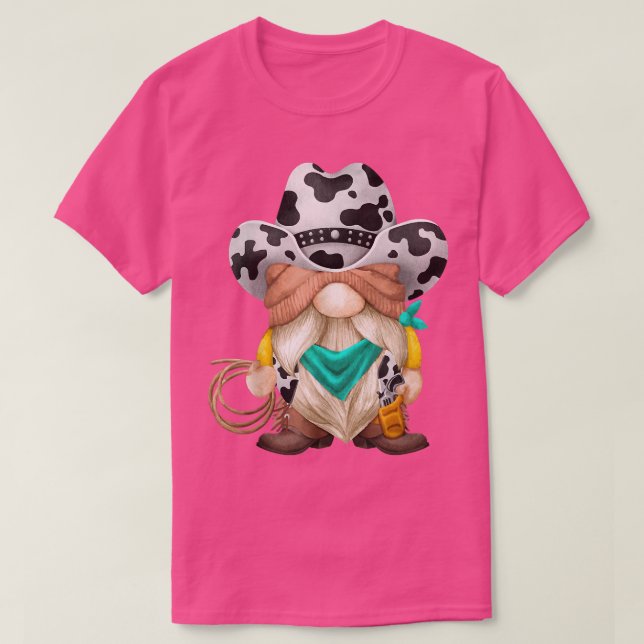 Camiseta Vaquero Cuto Para Mujeres Con Impresión De Vacas L (Diseño del anverso)