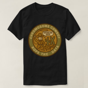 Camiseta Vaquero de cromosomas domando los datos como un pr