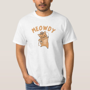 Camiseta Vaquero De Gato Meowdy Howdy Con Gatos Lasso Cute
