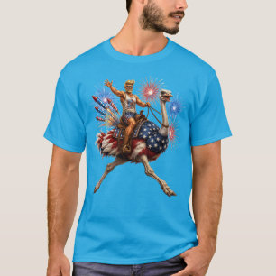 Camiseta Vaquero de la libertad en avestruz patriótica 4 de