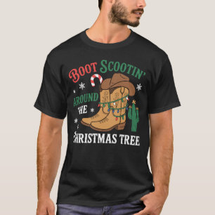 Camiseta Vaquero de Navidad Bailando Alrededor Del Árbol de