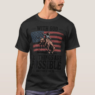 Camiseta Vaquero de Rodeo de Montar Toros de las Escrituras