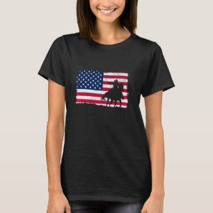 Camiseta Vaquero de Rodeo Occidental País Bronc bandera de