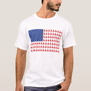 Camiseta Vaquero de Rodeo Patriótico con bandera de caballo