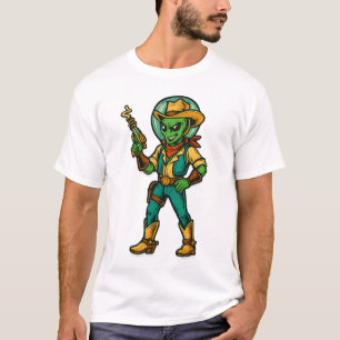 Camiseta Vaquero del Espacio Atómica   Alien occidental int