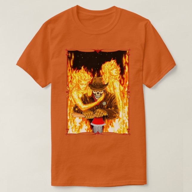 Camiseta Vaquero del infierno con hacha (Diseño del anverso)