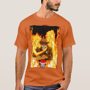 Camiseta Vaquero del infierno con hacha