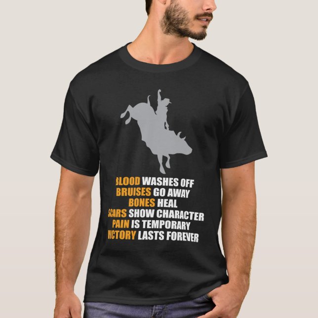 Camiseta Vaquero del jinete del rancho de Tejas del rodeo (Anverso)