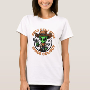 Camiseta Vaquero Espacial Alien Divertido
