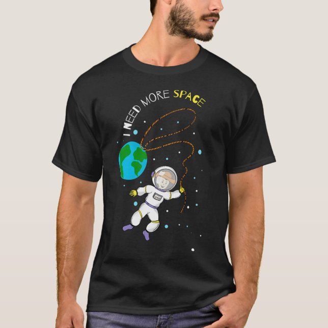 Camiseta Vaquero espacial que necesito más espacio (Anverso)