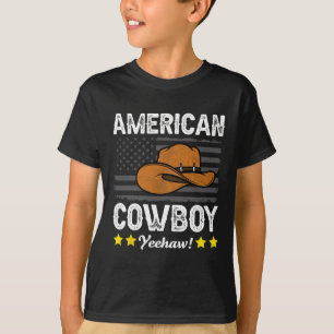 Camiseta Vaquero estadounidense Rodeo Bandera Americana Vin