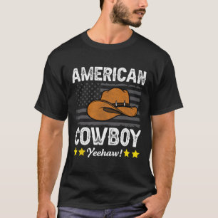 Camiseta Vaquero estadounidense Rodeo Bandera Americana Vin