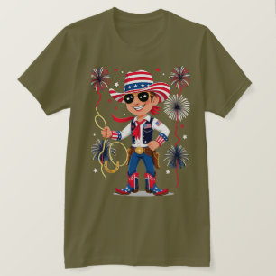 Camiseta Vaquero estrellado – Celebración del 4 de julio De