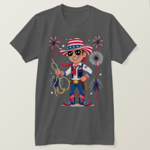 Camiseta Vaquero estrellado – Celebración del 4 de julio De