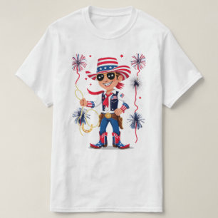 Camiseta Vaquero estrellado – Celebración del 4 de julio De