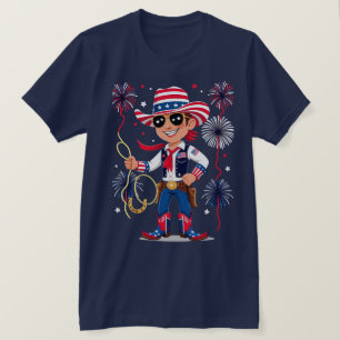 Camiseta Vaquero estrellado – Celebración del 4 de julio De