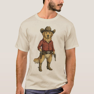 Camiseta Vaquero Fuera de la Ley de Golden Retriever – Oest