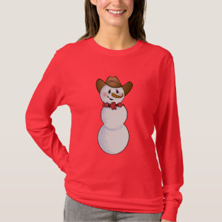 Camiseta Vaquero hombre de nieve con Banda Roja