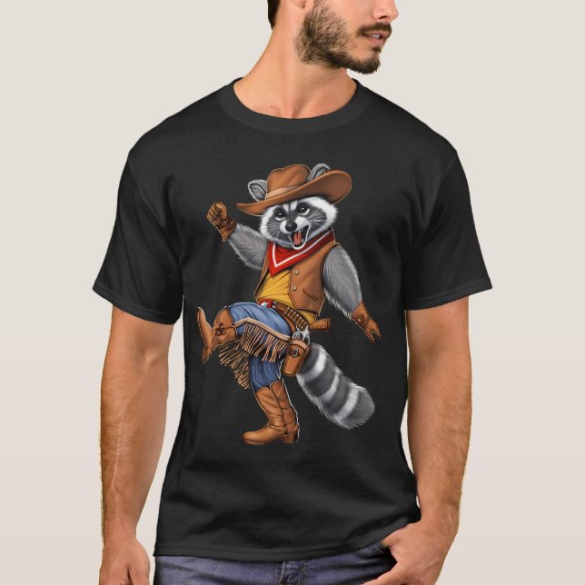 Camiseta Vaquero Mapache (Anverso)
