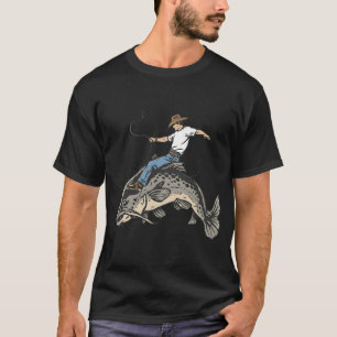Camiseta Vaquero montando bagre
