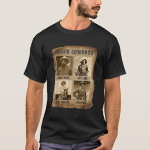 Camiseta Vaquero Negro Rodeo Occidental Melanina Historia N
