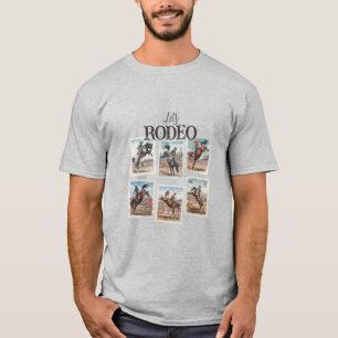 Camiseta Vaquero occidental de rodeo caballo que corcovea
