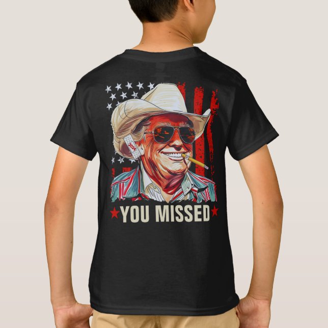 Camiseta Vaquero occidental de Trump que perdió a los niños (Reverso)