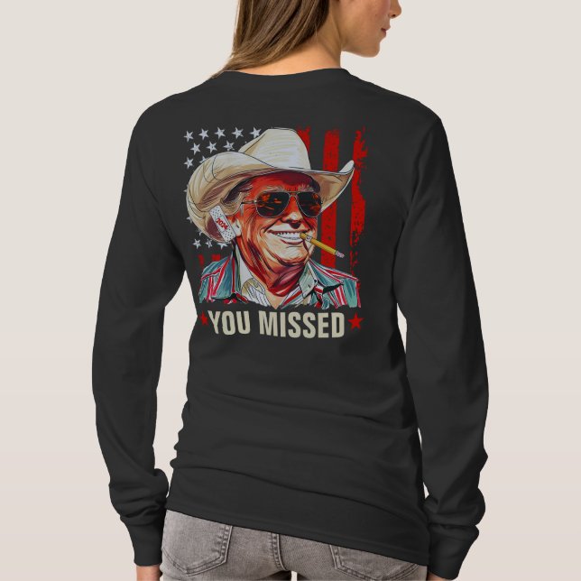 Camiseta Vaquero occidental de Trump que perdiste a las muj (Reverso)