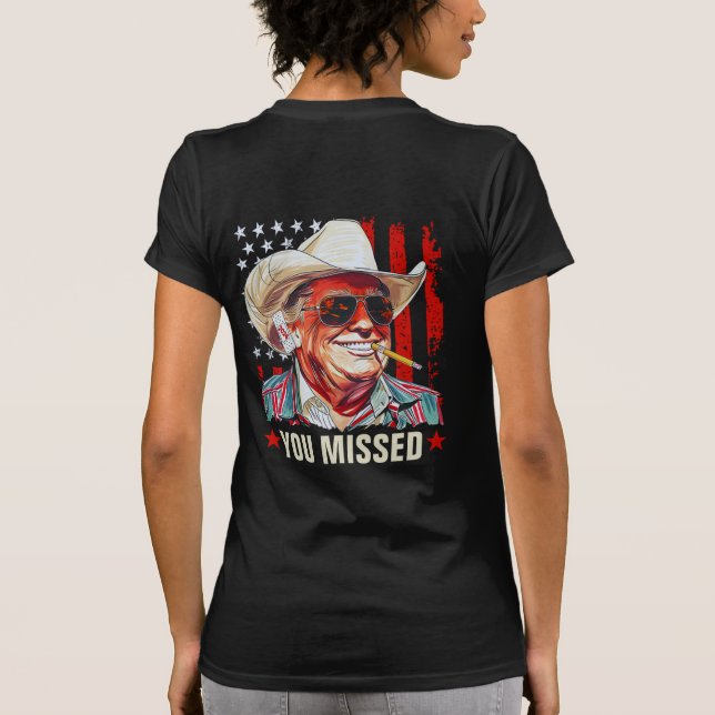 Camiseta Vaquero occidental de Trump que perdiste a las muj (Reverso)