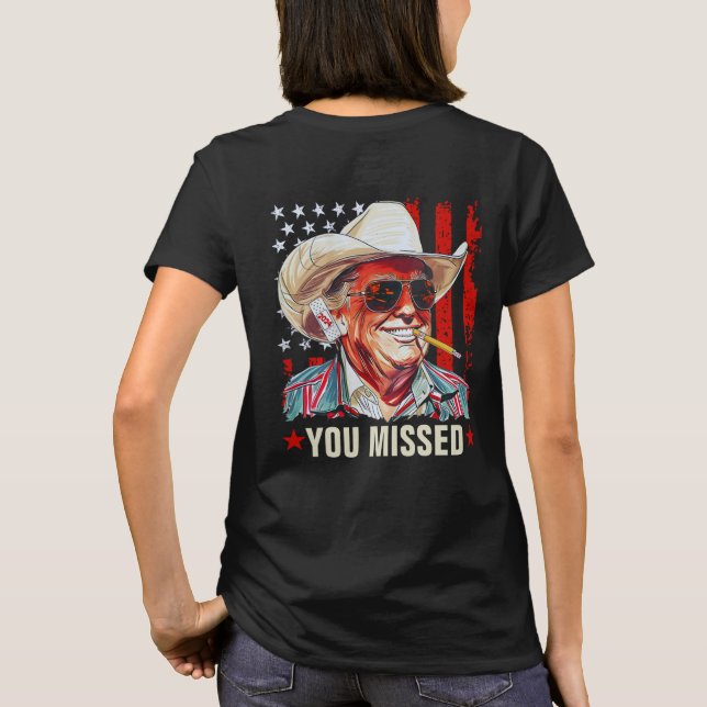 Camiseta Vaquero occidental de Trump que perdiste a las muj (Reverso)