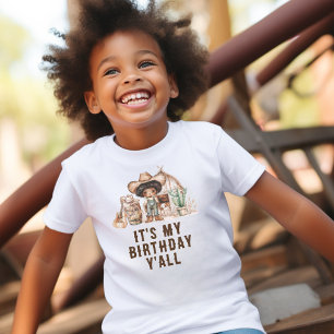 Camiseta Vaquero Occidental Es Mi Cumpleaños Familia