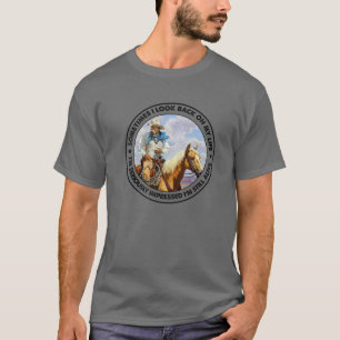 Camiseta Vaquero Occidente Retro A Veces Miro De Vuelta A M