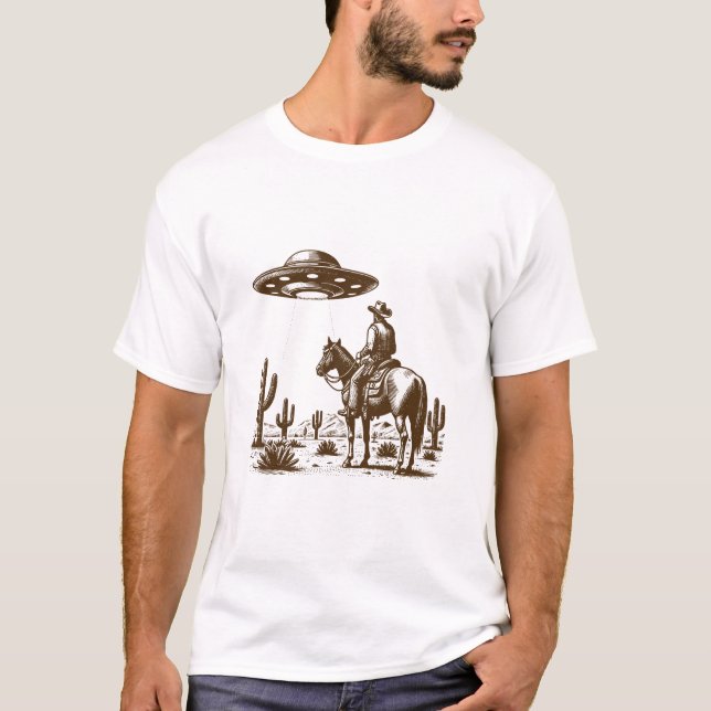 Camiseta Vaquero Oeste de OVNI (Anverso)