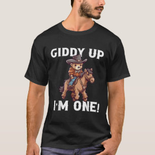 Camiseta Vaquero Primer Cumpleaños Teddy Oso Caballo Occide