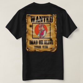 Camiseta vaquero proscrito arma querido del poster seis