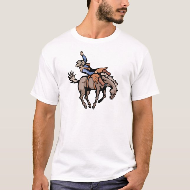 Camiseta vaquero rodeo y caballo balancín (Anverso)