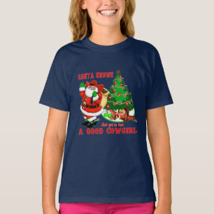 Camiseta Vaquero Santa sabe que has sido una buena vaquera