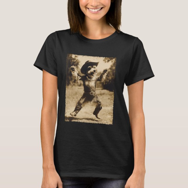 Camiseta Vaquero Schnauzer Lindo (Anverso)