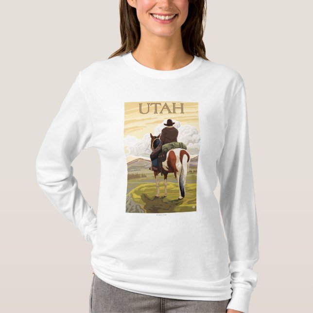 Camiseta Vaquero (visión desde la parte posterior) Utah (Anverso)