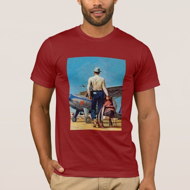 Camiseta Vaquero volador por Mead Schaeffer (Anverso)