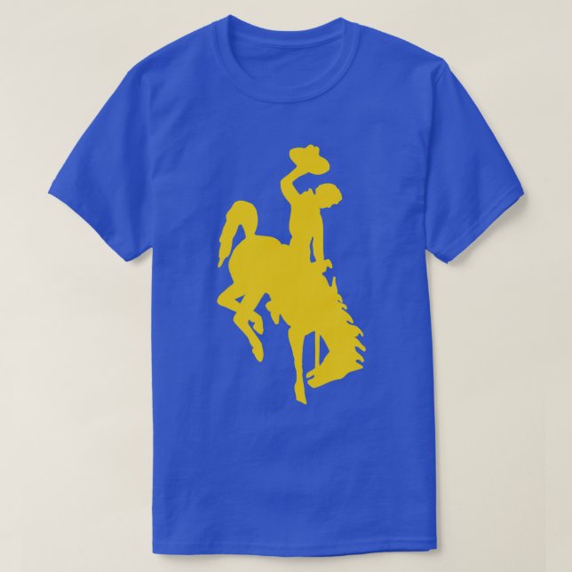 Camiseta Vaquero Wyoming Montando un Caballo Maldito (Diseño del anverso)