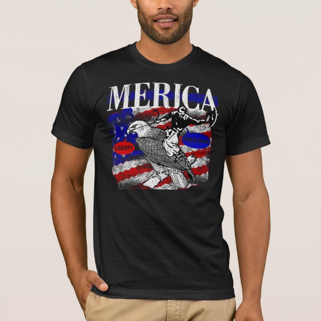 Camiseta Vaquero y Eagle de Merica (Anverso)