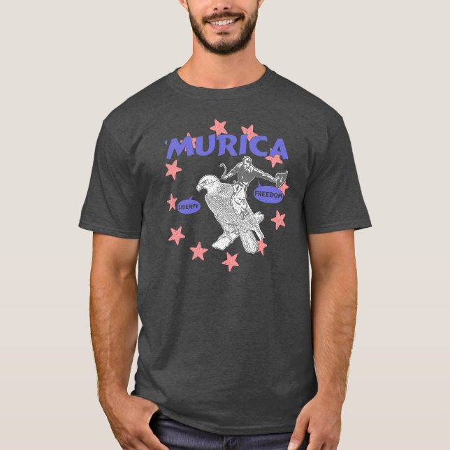 Camiseta Vaquero y Eagle de Murica (Anverso)