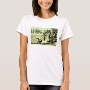 Camiseta Vaqueros americanos que califican un becerro,