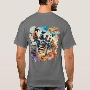 Camiseta Vaqueros De Rodeo Sentados En Rodeo Bucking Chutes