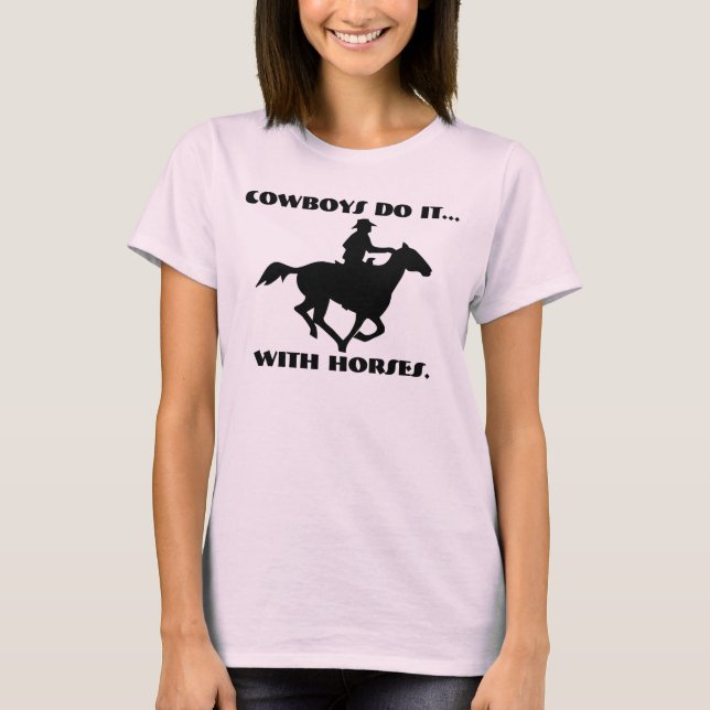 Camiseta Vaqueros lo hacen... con caballos. (Anverso)