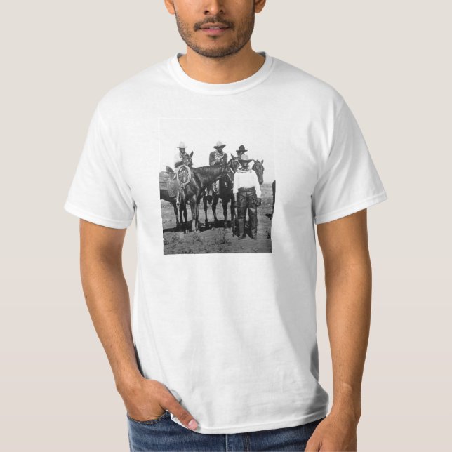 Camiseta Vaqueros Negros En Bonham Texas 1890 (Anverso)