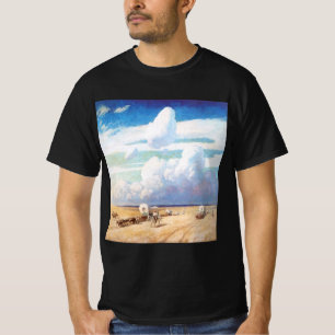 Camiseta Vaqueros occidentales vintage, carretas cubiertas 