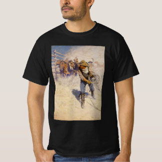 Camiseta Vaqueros occidentales vintage, En el corral por NC